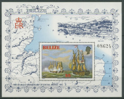 Belize 1982 Historische Schiffe Seeschlacht Block 48 Postfrisch (C27964) - Belize (1973-...)