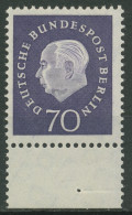 Berlin 1959 Heuss Medaillon Mit Unterrand 186 UR Postfrisch - Unused Stamps