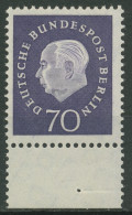 Berlin 1959 Heuss Medaillon Mit Unterrand 186 UR Postfrisch - Ongebruikt