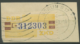 DDR 1959 Wertstreifen Für Den ZKD 25 L Gestempelt Briefstück - Autres & Non Classés