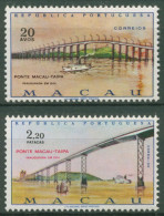 Macau 1974 Bauwerke Macau-Taipa-Brücke 461/62 Postfrisch - Nuovi