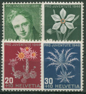 Schweiz 1946 Pro Juventute: Rodolphe Töpffer U. Alpenblumen IV 475/78 Postfrisch - Nuevos