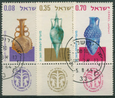 Israel 1964 Jüdische Festtage Glasgefäße 309/11 Mit Tab Gestempelt - Oblitérés (avec Tabs)