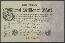 Dt. Reich 2 Millionen Mark 1923, DEU-115c FZ D, Leicht Gebraucht (K1273) - 2 Millionen Mark