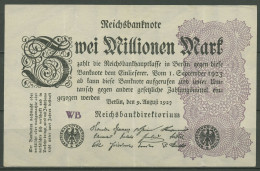 Dt. Reich 2 Millionen Mark 1923, DEU-116d FZ WB, Leicht Gebraucht (K1259) - 2 Millionen Mark