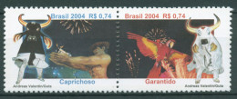 Brasilien 2004 Folkorefestival Ochsen Tänzer 3374/75 ZD Postfrisch - Unused Stamps