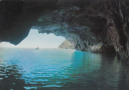 CARTOLINA  D1 PRAIA A MARE,COSENZA,CALABRIA-ISOLA DINO-GROTTA DEL LEONE-STORIA,MEMORIA,CULTURA,RELIGIONE,VIAGGIATA 1987 - Cosenza