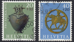 SVIZZERA - 1972 - Lotto 2 Valori Usati Yvert 902 E 904. Pro Patria. - Used Stamps