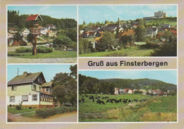 3029 - Finsterbergen - Wegweiser, Teilansicht, Cafe Waldschlösschen - 1990 - Gotha