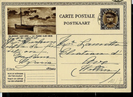Carte Illustrée Obl. N° 12. Vue 7. ( La Panne Sur Mer ) Obl. HARSIN  Pour Wellin - Postcards 1909-1934