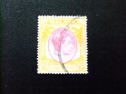 51 MALAYA SINGAPORE SINGAPOUR 1949-52 / GEORGE VI / YVERT 14 FU Dentado 18 SG 25 FU - Singapur (...-1959)