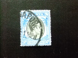 51 MALAYA SINGAPORE SINGAPOUR 1949-52 / GEORGE VI / YVERT 17 FU Dentado 18 - Singapur (...-1959)