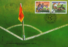 Yugoslavia 1994 Soccer Football FIFA World Cup USA Sports FDC - Covers & Documents