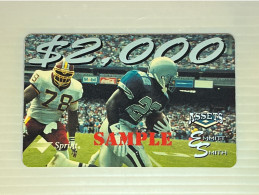 USA UNITED STATES America Prepaid Telecard Phonecard, 1995 Emmitt Smith Football $2000 Sample Card, Set Of 1 Mint Card - Sonstige & Ohne Zuordnung