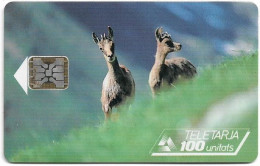 Andorra - STA - STA-0007 - Animals, Isards, Cn.39526, 08.1992, SC5, 100U, 20.000ex, Used - Andorra