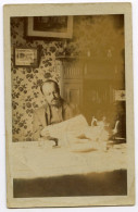 BRADBURY, PHOTOGRAPHER, DEEPCAR - MAN READING NEWSPAPER AT DINING TABLE - Other & Unclassified