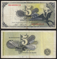 Ros. 252c BDL - 5 Deutsche Mark 9-12-1948 F/VF (3/4) Serie 10H Pick 13  (15082 - Other & Unclassified