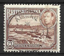 BRITISH GUIANA.....KING GEORGE VI...(1936-52..)...60c.....SG316....WITH GUIDE MARK AT TOP......CDS.....VFU. - Guyana Britannica (...-1966)