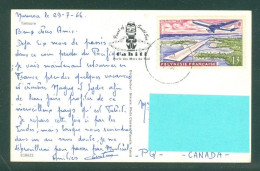 Aéroport De Papeete's Airport; Sur Carte Postale / On A Post Card; Sc. # C-28 (10410) - Gebruikt