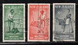 NEW ZEALAND Scott # 330-2 Used - Westland Centennial - Used Stamps
