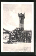 Cartolina Trento, Piazza Vitt. Emanuele III. Torre Grande E Casa Rella  - Trento