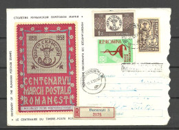 ROMANIA 1958 Registered Illustrated Stationery Cover Ganzsache O Bucuresti To Estonia - Brieven En Documenten