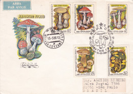 URSS - 1986 - FDC - Letter - Sent To Sao Paulo, Brasil - Poisonous Mushrooms Envelope - Caja 31 - Usados