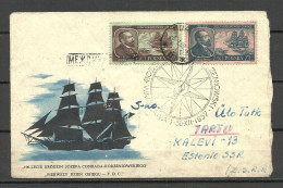 POLEN Poland 1957 FDC Michel 1043 - 1044 Ships Shiffe Sent To Soviet Estonia - FDC