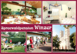 73916914 Straupitz Spreewaldpension Winzer Gastraum Zimmer Liegewiese Kirche - Straupitz