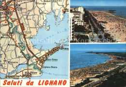 72488793 Lignano Pineta Strand Landkarte Lignano - Altri & Non Classificati