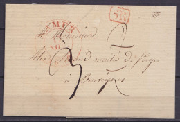L. Datée 17 Novembre 1836 De NAMUR Càd NAMUR /17 NOV 1836 Pour BOUVIGNES - Service Rural [S.R.] (rare En 1836) Port "2"  - 1830-1849 (Belgio Indipendente)
