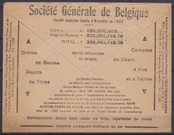 L. Comptes Chèques-Postaux Flam. BRUXELLES-CHEQUES /-9-12-1922 Pour Hospices Civils De NIVELLES - Brieven En Documenten