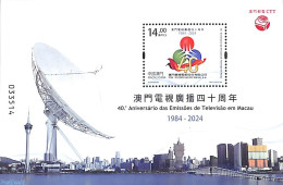 Macao 2024 40 Years Television S/s, Mint NH, Performance Art - Science - Radio And Television - Telecommunication - Ongebruikt