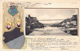 FRIBOURG - Le Grand Pont - Carte Relief - Ed. Jullien Frères 965 - Fribourg