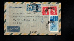 BRESIL AFFRANCHISSEMENT COMPOSE SUR LETTRE POUR LA FRANCE 1961 - Lettres & Documents