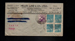 BRESIL AFFRANCHISSEMENT COMPOSE SUR LETTRE POUR LA FRANCE 1937 - Covers & Documents