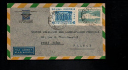 BRESIL AFFRANCHISSEMENT COMPOSE SUR LETTRE POUR LA FRANCE 1947 - Cartas & Documentos