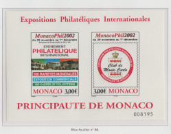 Monaco Bloc N° 88 MonacoPhil2002 ** - Blocks & Sheetlets