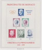 Monaco Bloc N° 83 Rainier III 50 Ans De Régne ** - Blocks & Sheetlets