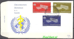 Rwanda 1966 Mi 168-170 FDC  (FDC ZS4 RWN168-170) - OMS