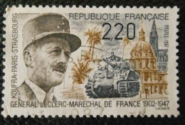 2499 France 1987 Oblitéré Général Leclerc Maréchal De France - Gebraucht