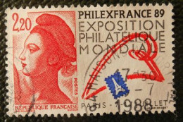 2524 France 1988 Oblitéré Liberté Delacroix Philexfrance 89 - Gebraucht