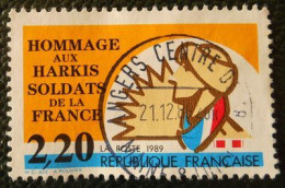 2613 France 1989 Oblitéré Hommage Aux Harkis Soldats De La France - Gebraucht