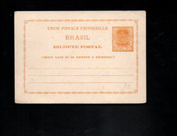 BRESIL ENTIER CARTE  NEUF 80 REIS - Enteros Postales