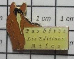 616A Pin's Pins / Beau Et Rare / ANIMAUX / CHEVAL MARRON PAS BETES LES EDITIONS ATLAS - Animals