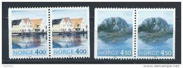 Norvège 1995 N°1138a/1139a Neufs** En Paires Tourisme Skudeneshavn Et Torghatten - Unused Stamps