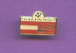 Rare Pins Coca Cola Football Coupe Du Monde Italie 1990 Autriche Q673 - Coca-Cola