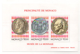 Monaco Bloc N° 66 Inauguration Musée Des Timbres Et Monnaies ** - Blocks & Sheetlets