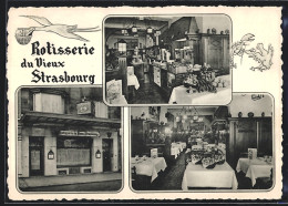 AK Brüssel / Bruxelles, Restaurant Rotisserie Du Vieux Strasbourg, 2 Boulevard Du Jardin Botanique  - Avenues, Boulevards