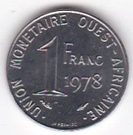 États De L'Afrique De L'Ouest 1 Franc 1978 , En Acier, KM# 8 - Andere - Afrika